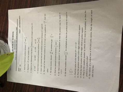 Question 12 math Worksheet - Brainly.in