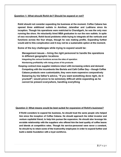 Strategic Management - Case Analysis Report Four - Question 1: What ...