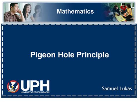 The Pigeonhole Principle