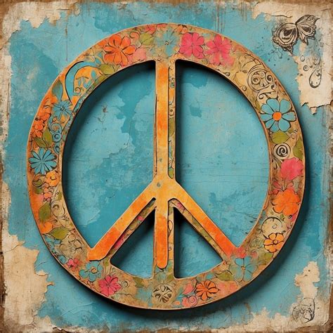 Retro Hippie Peace Sign Art Free Stock Photo - Public Domain Pictures