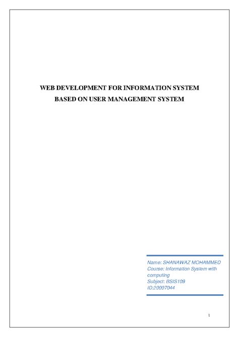 Web dev 85 - WEB DEVELOPMENT FOR INFORMATION SYSTEM BASED ON USER ...