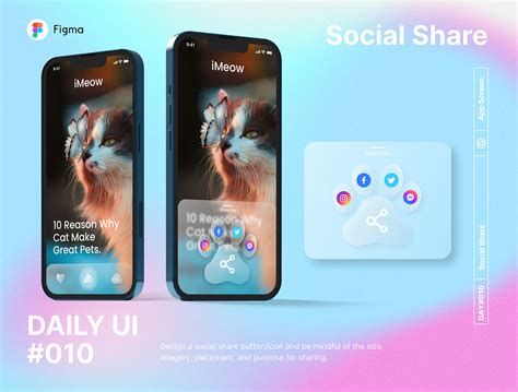 Daily UI Challenge #010 | Social Share on Behance