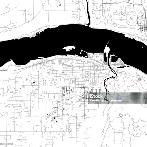 Hood River Oregon Usa Vector Map Stock Illustration - Download Image ...