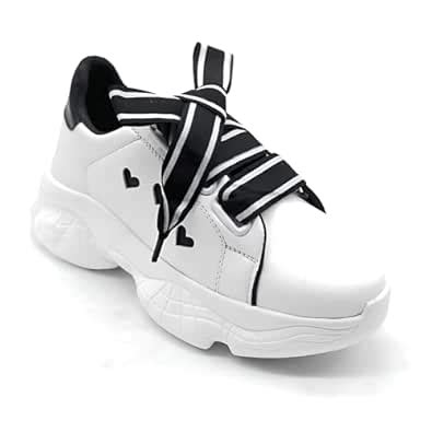 Buy Antox Mid-Top Lace-Up Casual Sneakers Shoes for Womens (Black-36 ...