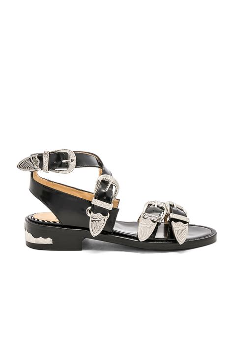 TOGA PULLA Buckle Polido Sandal in Black | REVOLVE