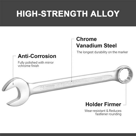 Snapklik.com : 21mm Industrial Grade Combination Wrench, Chrome Vanadium Steel, 12-Point Design ...