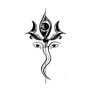 ORDERSHOCK Trishul With Ganesha Tattoo Temporary Tattoo Stickers For ...