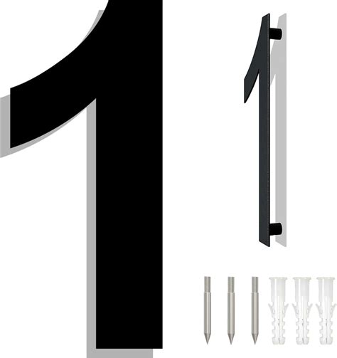 Amazon.com: 8 Inch Black House Numbers For Outside,Metal Floating Large ...