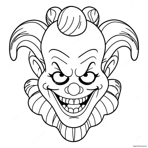 Scary Clown Coloring Page (34662-27896)