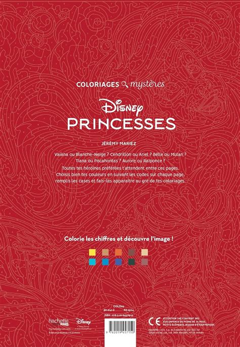 French Edition Jérémy Mariez (Illustrator) Coloriages mystères Disney ...