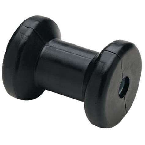 8 Inch Width Boat Trailer Black Molded Rubber Spool Roller - 5/8 Inch Hole - White's Marine
