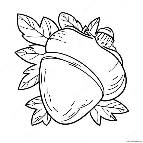 Acorn Coloring Page (7350-5853)
