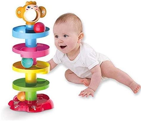 Buy wirescorts 5 layer ball drop and roll swirling tower for baby and ...