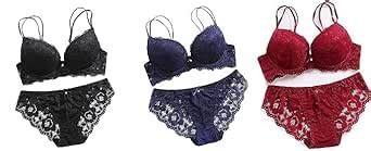 Buy eymery Women's Wedding Panty Bra Set Lingerie & Honeymoon Push-Up ...