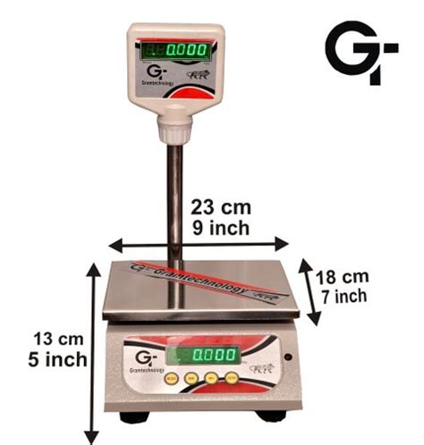 GRAMTECHNOLOGY GT Scale Capacity 30kg Pole Digital Weight Machine Table ...