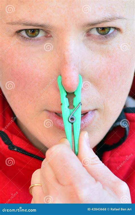 Woman - bad smell and odor stock photo. Image of face - 42843668