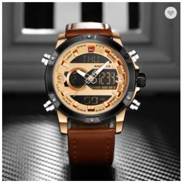 NAVIFORCE 9097 RGCEBN Luxury Brand Men Sport Watches Men's Leather ...