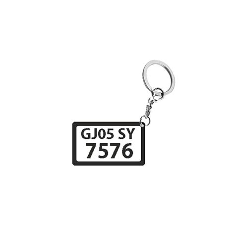 KSC- Personalize Number Plate Key Chain With Your Vehicle Number ...