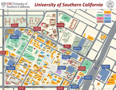 University of Southern California Campus Map - USC, SC, Southern Cal or ...