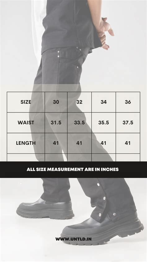 Double-knee Work Pants Size Chart – untld.in