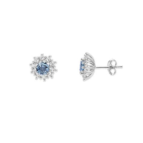 Gemminded Sterling Silver ISQA Blue Topaz & Lab-Created White Sapphire ...