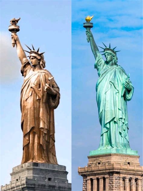 Statue of Liberty 🗽 before it Oxidized | Statue of liberty, Lady ...