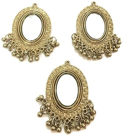 SYNC golden long buttons for kurtis real mirror 6 cm buttons clothes ...