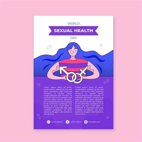 Handgezeichnete vertikale Flyer-Vorlage zum Welttag der sexuellen ...