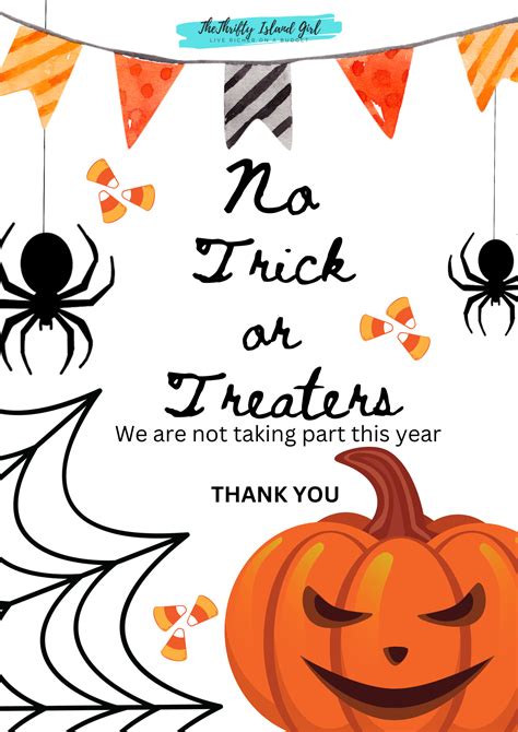 Free Printable No Trick or Treat Signs Printable | FREE Printable HQ