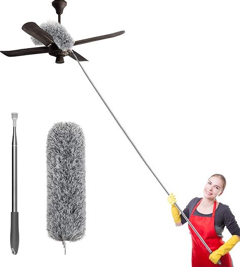 KSP HOME Microfiber Feather Duster Bendable & Extendable Fan Cleaning ...