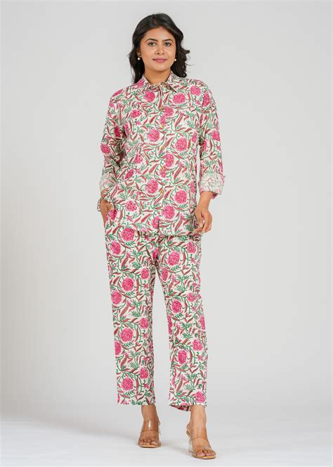 Ruby Printed Co-Ord Set – Cotton Curio