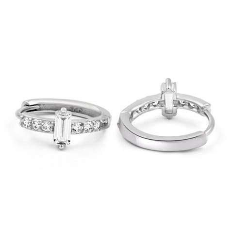 Zarkan Classic Zircon Hoop Earrings