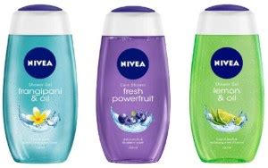 NIVEA Shower Gel - Frangipani & Oil ,Fresh Powerfruit , Lemon & OIL 250 ...