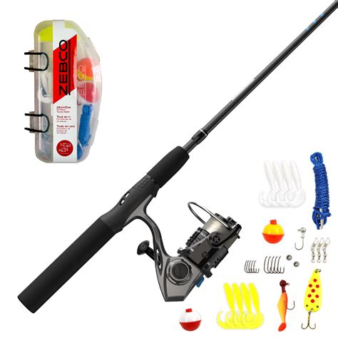 Zebco Ready Tackle Spinning Reel and Fishing Rod Combo, 5-Foot 6-Inch ...