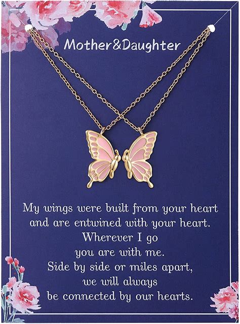 Mother Daughter Butterfly Necklaces, Matching Mommy and Me Butterfly ...