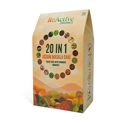 ReActive Organics 20 IN 1 Assam Masala Chai – Premium Assam CTC Black ...