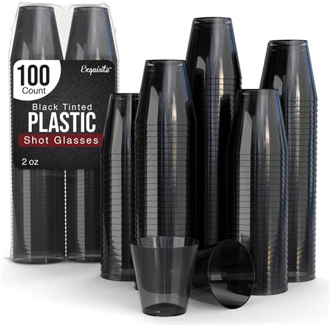 Amazon.com | Exquisite Plastic Shot Glasses Disposable 100 Count 2 Oz ...