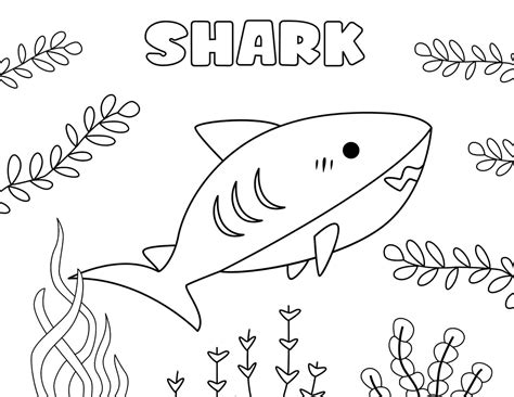50 Shark Coloring Pages: Free Printable Sheets | Nemo Coloring Pages ...