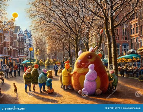 Easter Holiday Scene in the Hague,Zuid-Holland,Netherlands. Stock ...