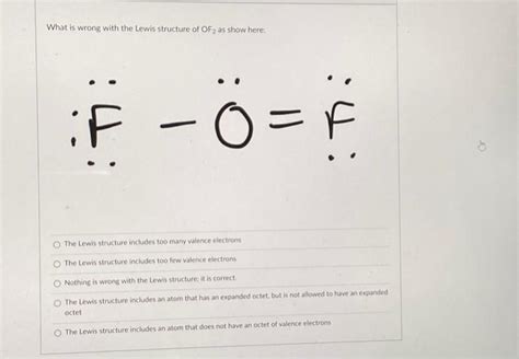 Lewis Structure For Oxygen Difluoride
