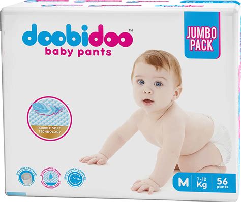 Buy DOOBIDOO BABY PANTS - MEDIUM SIZE DIAPERS (56 COUNT) Online & Get ...