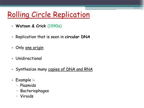 Rolling Circle Replication | PPTX