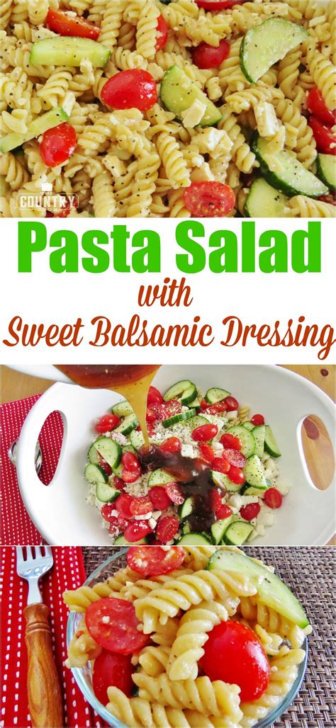 Pasta Salad with Sweet Balsamic Dressing recipe at The Country Cook ...