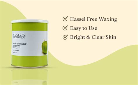 SARA Green Apple Liposoluble Hair Removal Wax, 800gm : Amazon.in ...