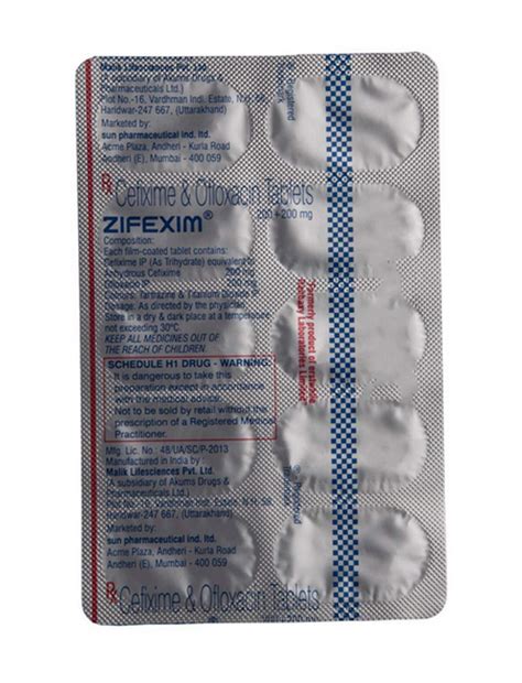 Zifexim 200mg/200mg - Strip of 10 Tablets : Amazon.in: Health ...