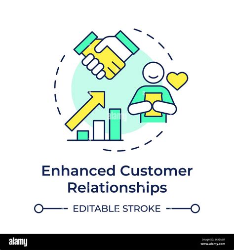 Enhanced customer relationships multi color concept icon Stock Vector Image & Art - Alamy