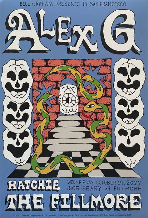 Alex G Concert Poster 2022 F-1730 Fillmore - Etsy