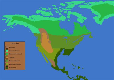 Humid Subtropical Map