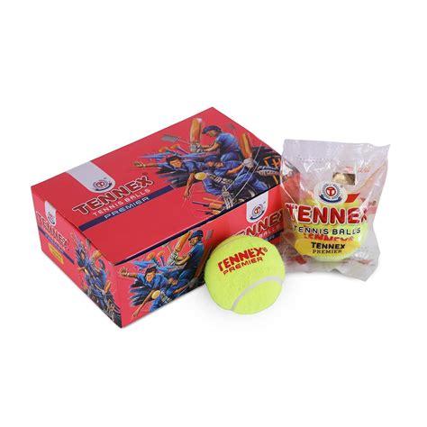 TENNEX Premier Cricket Hard Tennis Ball for Over Arm Cricket | Heavy ...