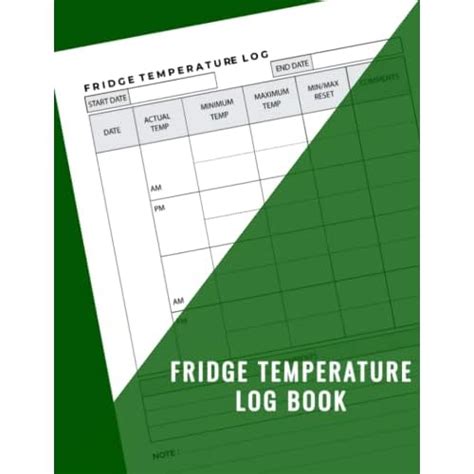 Buy Fridge Temperature Log Book: Temperature Log For Refrigerator ...